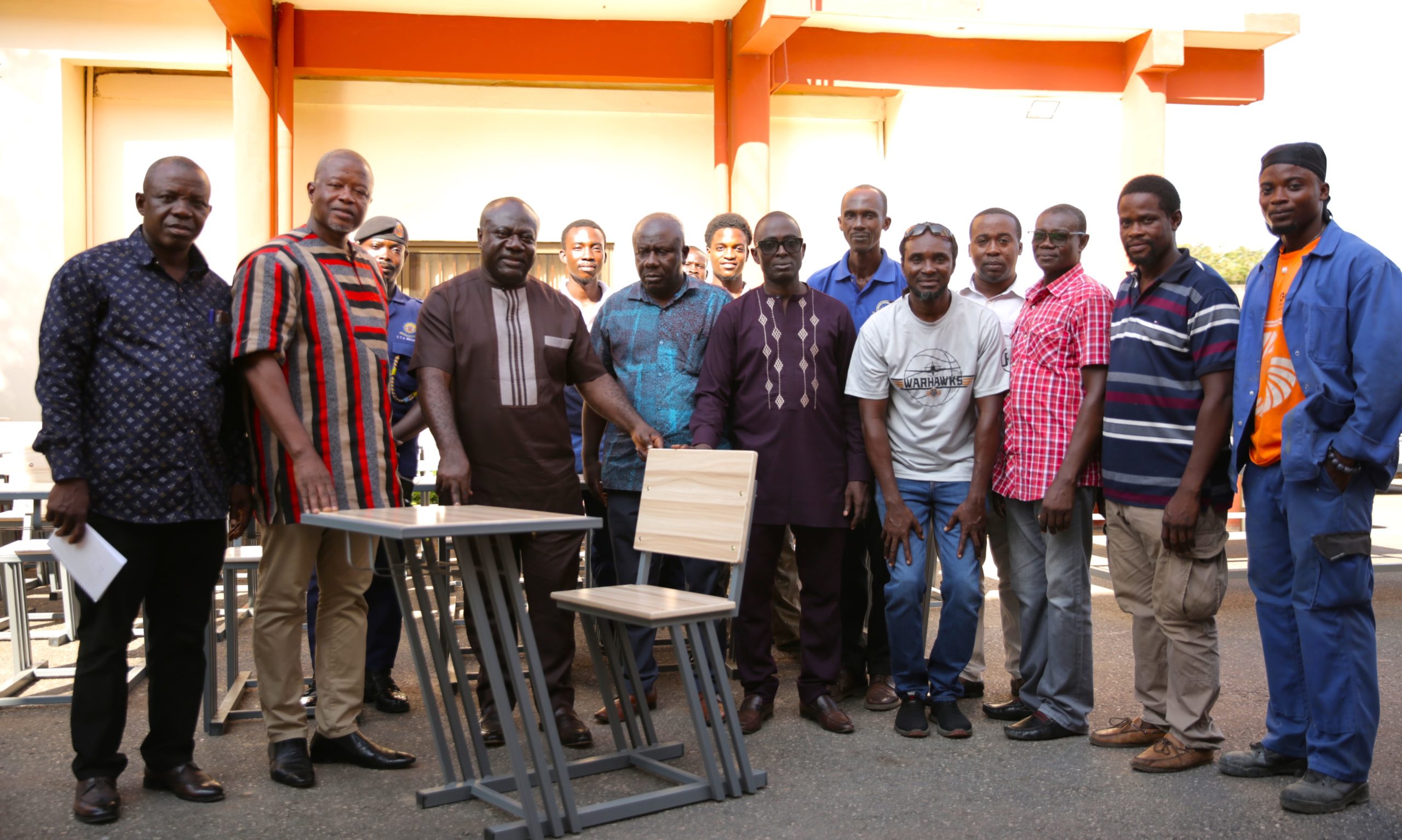 SCULPTURE, INTERIOR DESIGN DEP’TS HANDSOVER TTU-MADE FURNITURE TO VICE CHANCELLOR