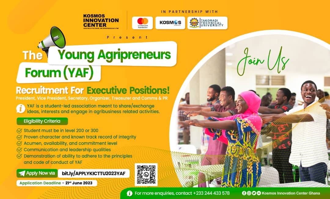 <strong>KOSMOS INNOVATION CENTER (KIC) YOUNG AGRIPRENEURS FORUM (YAF)</strong>